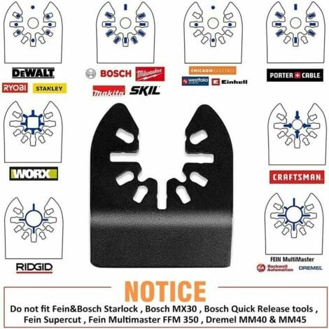 Accessoires pour lames de scie multi-outils 28 pièces Accessoires pour outils oscillants multifonctions Lame de scie sabre pour Fein Multimaster, Dremel, Bosch, Makita, Dewalt et plus