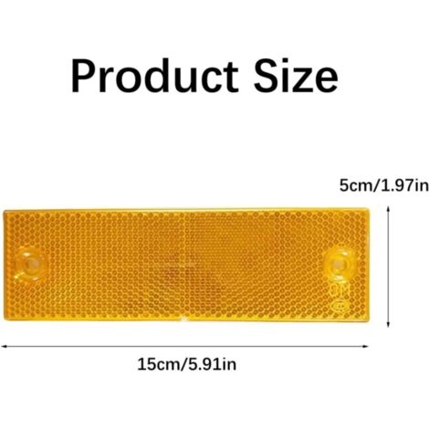 Réflecteur Rectangulaire Adhésif - V Parts - 11418 - Pour Vélo, équipement De Sécurité