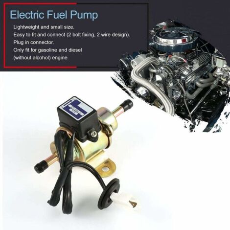 Gedlex Pompe Électrique Carburant 300L/H 12V - Pompe Essence Universelle Externe Avec Support Antivibratoire - 75PSI