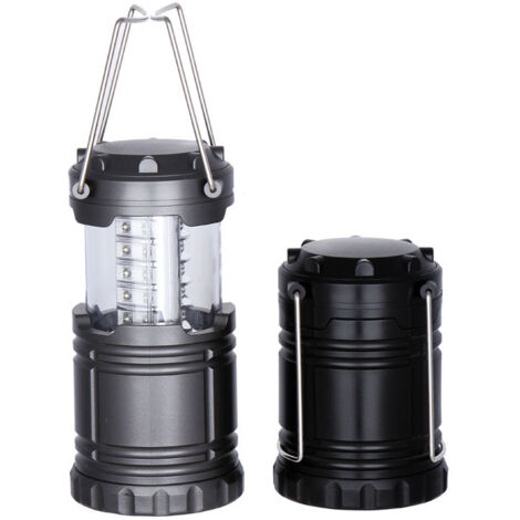 Idena 50125-Linterna LED De Camping En Negro, A Pilas E Inalámbrica, Lámpara Para Interior Y Exterior, Regulable, Aprox. 19 Cm, Luz Portátil, Multicolor Berlin 50125