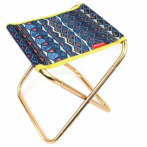 Hengda Chaise pliante portable compacte, légère et télescopique 150kg  tabouret pliant pour l'extérieur Rouge