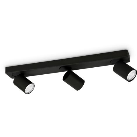 Ideal Lux RUDY - Innen 3 Lichter Deckenstrahler Lampe Schwarz, GU10