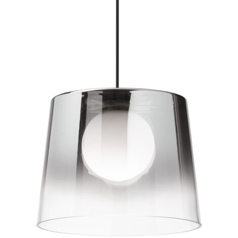 Ideal Lux FADE Kuppel-Pendel-Deckenleuchte Glas-Chrom-Schirm (1/2)