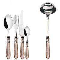 ALADDIN Silver Antique Iron, Posate Set 49 Pz, Box Gallery, Casa