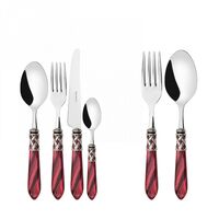 ALADDIN Silver Antique Iron, Posate Set 50 Stück, Box Gallery,