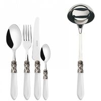 ALADDIN Silver Antique Iron, Posate Set 49 Pz, Box Gallery, Casa