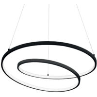 LED Dekorative Swirl Integrierte Pendelleuchte Schwarz, 3000K