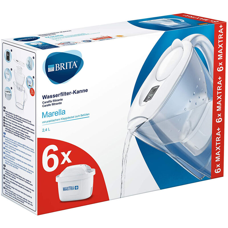 Carafe filtrante à eau ronde XL pour Brita Maxtra - Incl. 1 filtre