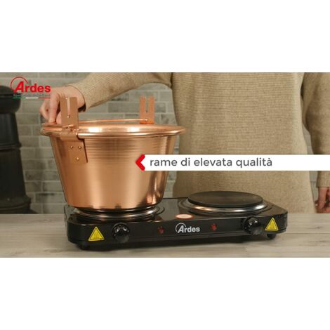 ARDES - AR24AM81 Chaudron Acier INOX Diamètre 28cm Mélangeur Polenta ARDES - AR24AM81 Chaudron Acier INOX Diamètre 28cm Mélangeur Polenta