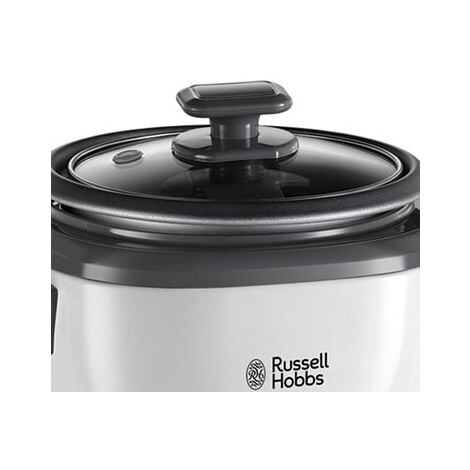 Russell Hobbs 27030-56 - Cuiseur Riz - 1200g - 300W - Panier Vapeur -  Maintien au Chaud - Bol Antiadhésif Amovible - Noir et blanc - Cdiscount  Electroménager