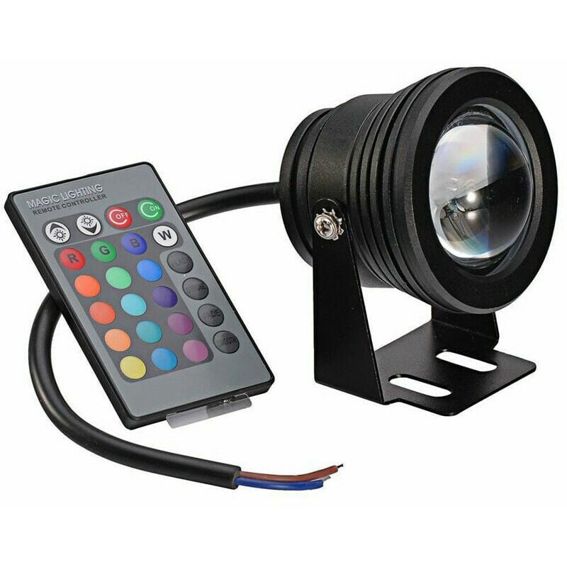72W RGB Lampe Piscine, LED PAR56 Projecteur Piscine, 12V DC-AC