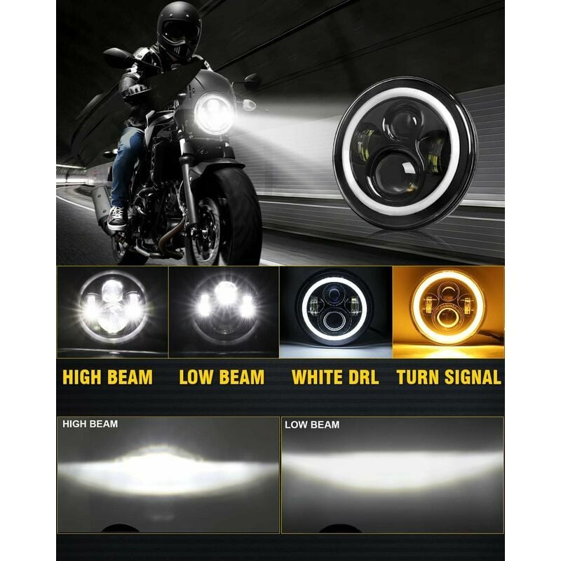 Justech 2pcs 15W Phare Moto Feux Additionnels LED Phares Avant Moto Anti  Brouillard Projecteur Spot LED Moto 3000LM U5 Etanche 12-24V pour Moto Quad  Scooter - a…