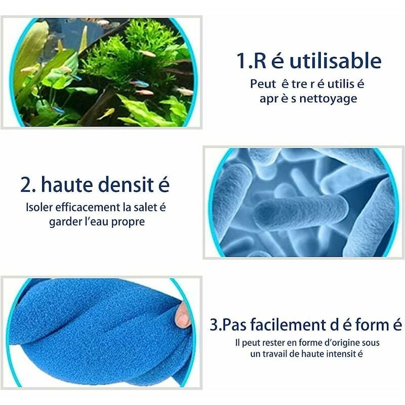 VI LAZY-Filtre éponge lavable pour aquarium, spa propre, baignoire