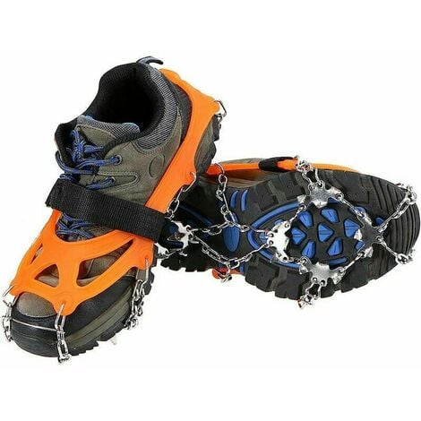 Crampons avec Inoxydable et Silicone Durable Crampons Randonnée avec Sac de  Rangement pour Chaussures Alpinisme Marche