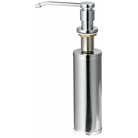 Distributeur de liquide pour évier de cuisine, distributeur de savon pour évier de cuisine avec bouteille de savon de 11 oz, acier inoxydable