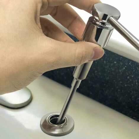 Distributeur de liquide pour évier de cuisine, distributeur de savon pour évier de cuisine avec bouteille de savon de 11 oz, acier inoxydable