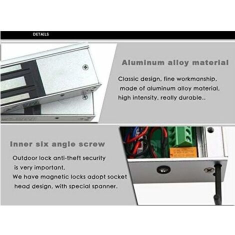 Serrure électromagnétique 12V 2A - Verrouillage Solaire Ou électrique Pour Armoire, Portail - Uxcell