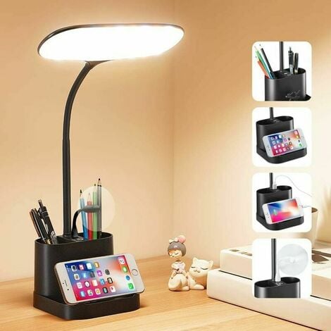 Lampe de table double LED orientable 4.8W liseuse bureau d'étude