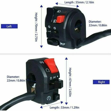 Moto ON/OFF Kill Stop Bouton Interrupteur Commutateur Pour Guidon