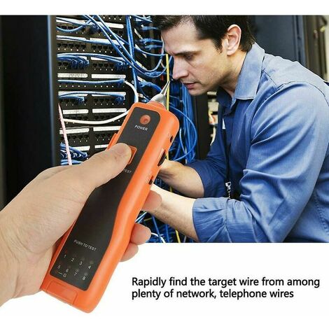 Testeur de Câble Portable PEAKMETER MS6812 Tracker réseau de fil Téléphone  Internet RJ45/RJ11