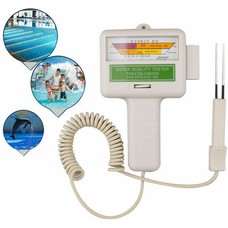 Testeur de qualité de l'eau FURWOO, kit de test automate pour analyser le  chlore résiduel et le pH de l'eau de piscine