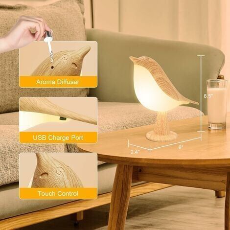 Fei Yu Lampe De Table à Gradation, Lampes De Table sans Fil Rechargeables  avec Capteur Tactile