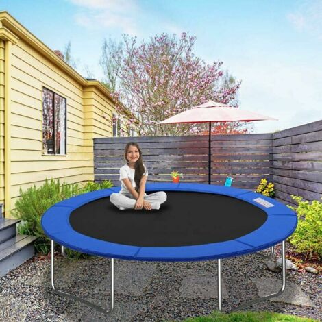 Housse De Protection Pour Trampoline - Anti-UV, Imperméable - Diamètre 244-366 Cm - Bleu
