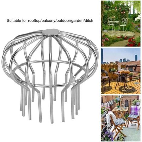 Filtre De Gouttière En Acier Inoxydable 304 - Diamètre 2 Pouces, Pour Protéger Les Tuyaux De Descente Des Feuilles Et Débris