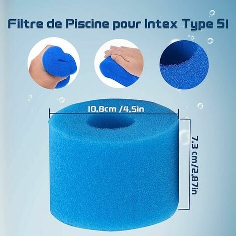 8 Pack Filtre éponge Filtre éponge S1 Type Filtre en mousse réutilisable et lavable  Éponge Compatible avec Lazy Spa Spa Filter