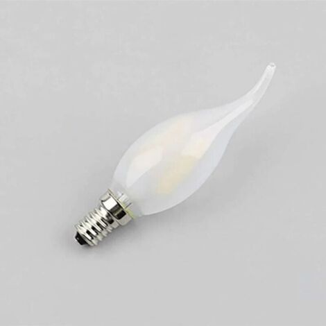 Ampoule LED E14 à Filament Dimmable, Lot de 10 Ampoules Flamme, 4 Watts Consommés Equivalence Incandescence 40W, 2700K Blanc Chaud et 400LM, Angle de Faisceau 360° [Classe énergétique A+]