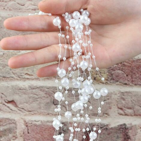 Bracelet Perles Blanches Coquillage élastique Pour Fille/femme - Neuf Sans Emballage