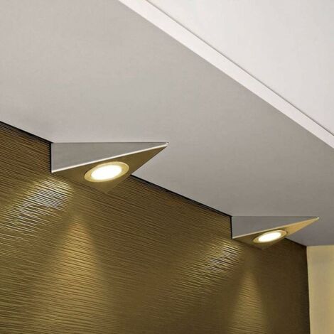 Ensemble de triangles LED pour meubles de cuisine blanc froid