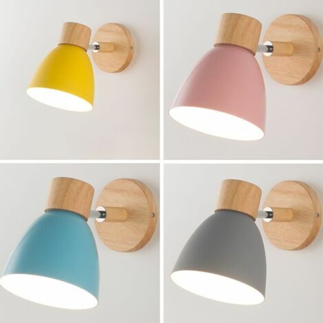 Nordic Metal Iron Macaron Chambre De Chevet Applique Murale Moderne Simple-rose  Applique murale enfant