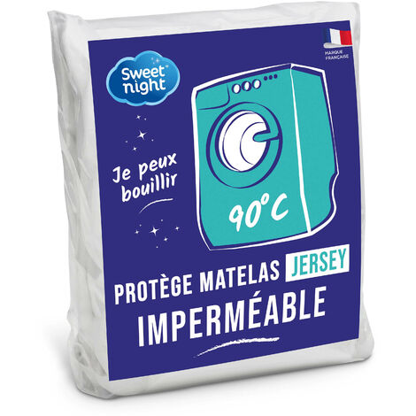 Sweet Night – Protège-matelas 160x200 cm – Alèse imperméable et micro respirante – Lavable jusqu'à 90°C – Barrière contre l'humidité et les acariens