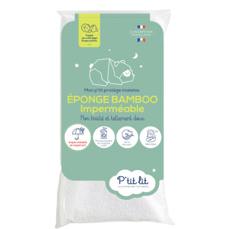 Alèse imperméable 60x120 cm en viscose de bambou – Microrespirant et silencieux – Protection saine sans traitement chimique – P'Tit Lit