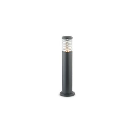 Ideal Lux – Borne d'extérieur courte 1 lumière E27 – Finition anthracite – IP44 – Hauteur 60,5 cm – Corps en aluminium moulé