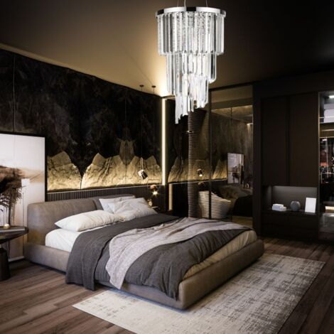 Ideal Lux Carlton - Suspension à 8 ampoules au fini chrome, E14 (1/2)