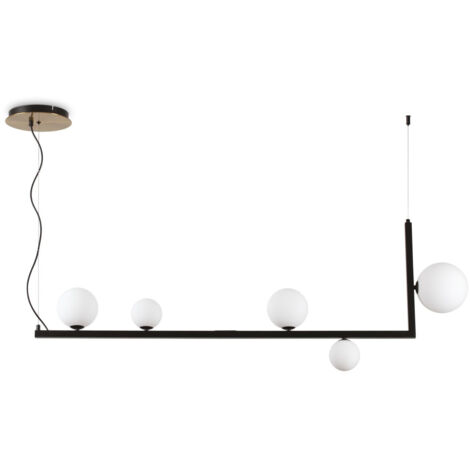 Ideal Lux BIRDS Plafonnier Suspension Globe Bar Noir (1/2)