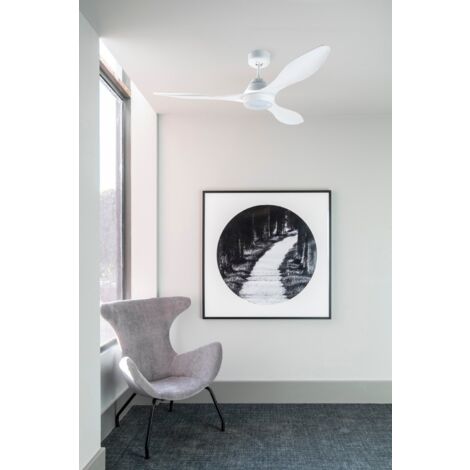 Faro Barcelona – Ventilateur de plafond LED Polaris 132 cm – Moteur DC silencieux – 5 vitesses – Télécommande incluse – Lumière 18W 2700K