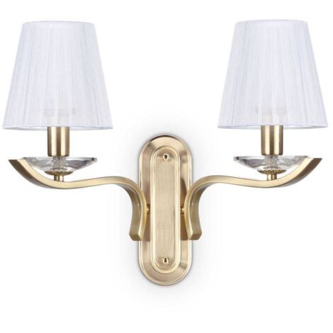 Ideal Lux Pegaso - Applique murale à 2 lampes, laiton satiné