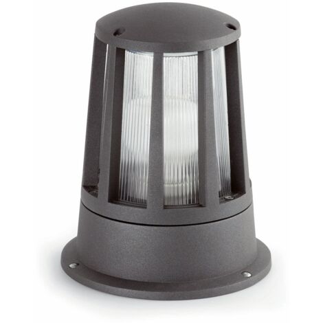 Faro Barcelona – Borne d'extérieur Surat – Aluminium injecté – Diffuseur en verre – IP54 – Hauteur 23 cm – Diamètre 19 cm – 1 ampoule E27 max 15W