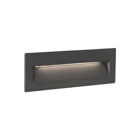 Faro Barcelona – Applique solaire LED 8W IP65 – Aluminium gris foncé – 3000K – 330 lumens – Dimensions 22,5x7,5x7,3 cm