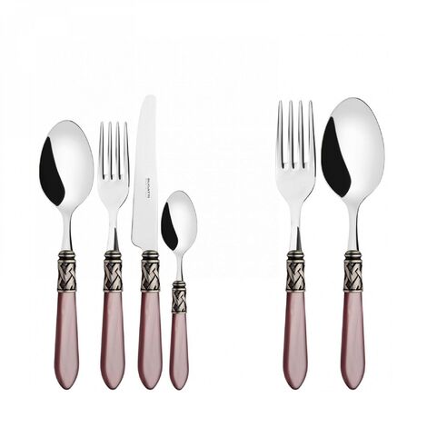 ALADDIN Silver Antique Iron, Posate Set 50 pcs, Box Gallery, Casa