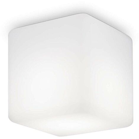 Ideal Lux Luna - Downlight carré à 1 lumière blanc IP44 (1/2)