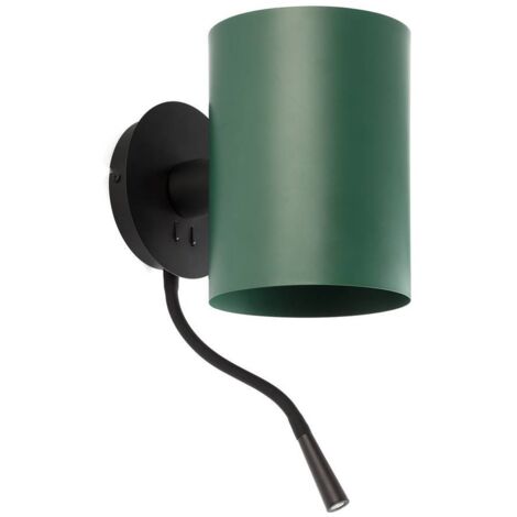 Faro GUADALUPE - Lampe de lecture Applique Murale Noir, Vert, E27