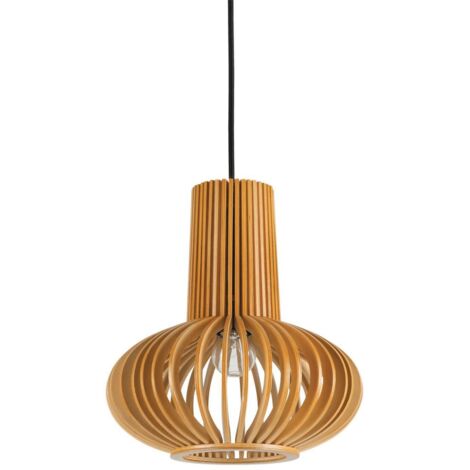 Ideal Lux Citrus - Suspension à 1 lumière en bois, E27 (1/2)
