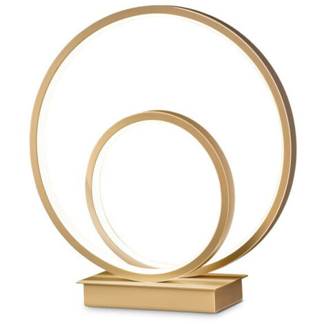 Lampe de table LED décorative Swirl intégrée dorée, 3000K