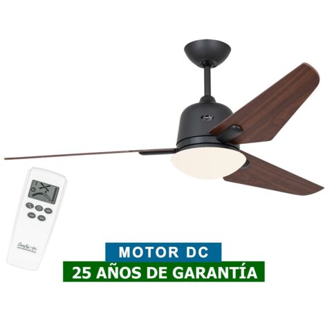 Ventilateur de plafond avec lumière CasaFan 513254 ECO AVIATOS 132 noyer/gris basalte BG-NB