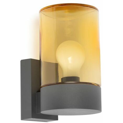 Applique murale gris foncé verre ambré KILA 71745 (1/5)