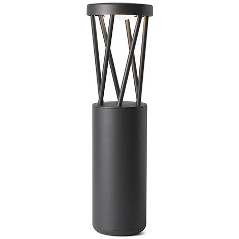 Faro Twist - Lampadaire extérieur à LED gris foncé sur pied 10W 3000K IP65